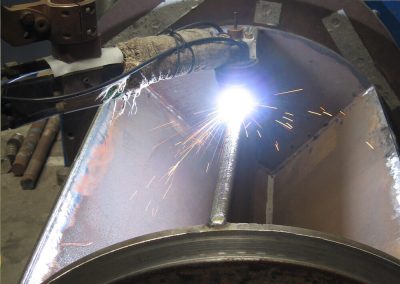 Welding hardfacing onto a rotary valve rotor