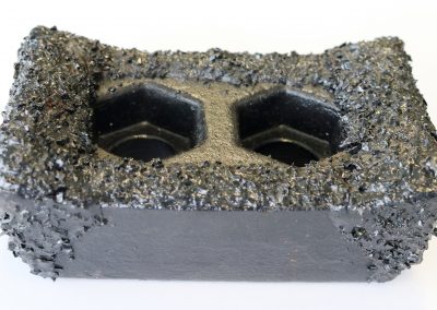 Shredder hammer coated with bulk Tungsten Carbide