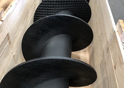 Screw flight made from AbrasaPlate X Wear Plate
