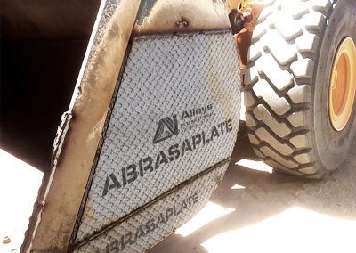 Bucket with AbrasaPlate X Wear Plate