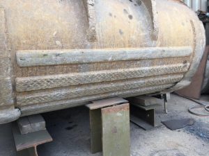 Cross Hatch on Bucket wear strip