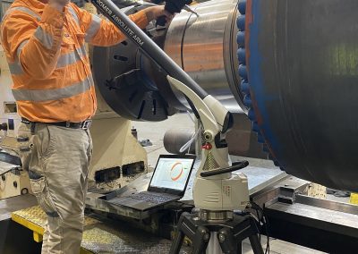 CMM inspection of tapered journal laser cladding repair at Avweld