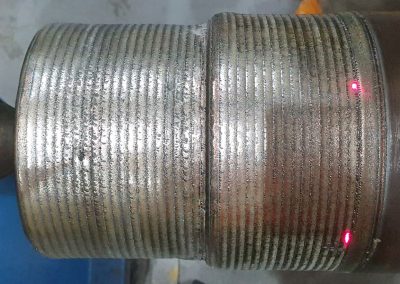 Laser cladded with martensitic material Avweld