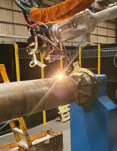 High Speed Automated Laser Hardfacing Cladding Spiral Roll Refurbishment